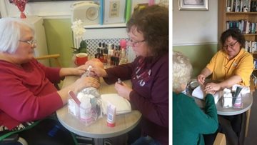 Residents enjoy pamper sessions at Cradley Heath care home